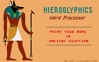 Hieroglyphics Word Processor atari screenshot